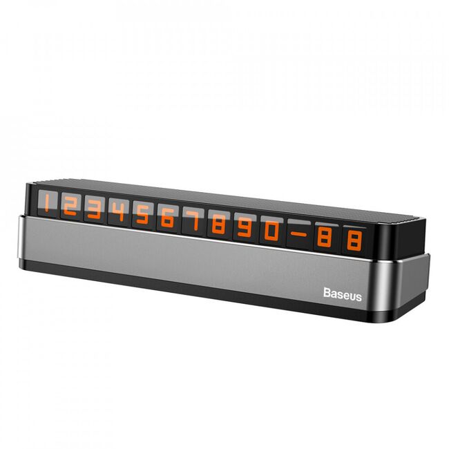 Suport numar telefon bord, moonlight, baseus - gri inchis