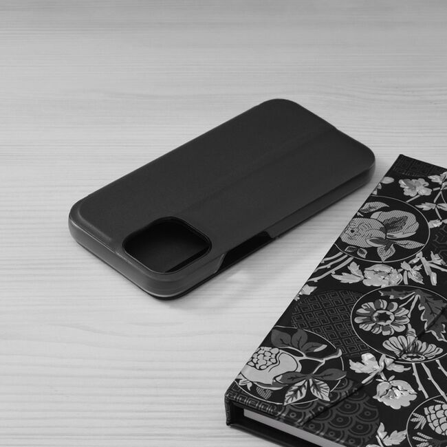 Husa iPhone 14 Plus Eco Leather View flip tip carte, negru