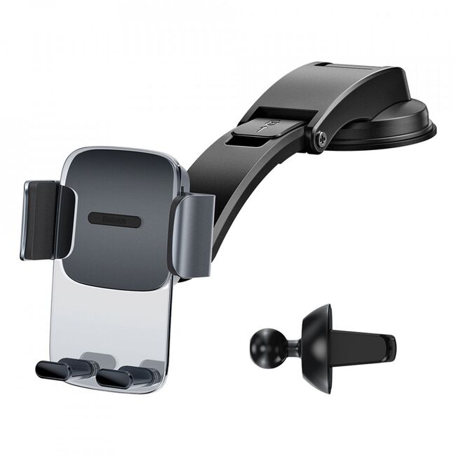 Suport telefon auto ventilatie, bord Baseus, negru, SUYK000001