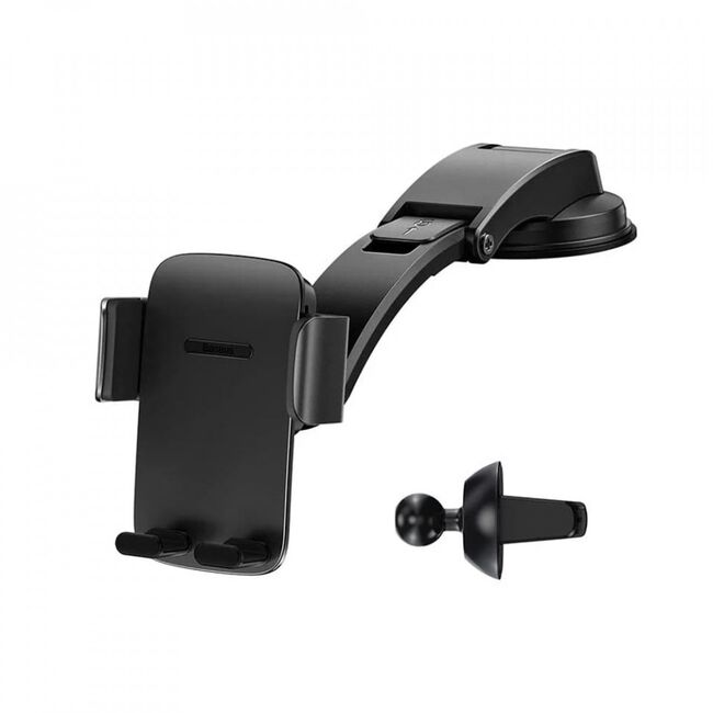 Suport telefon auto ventilatie, bord Baseus, negru, SUYK010001