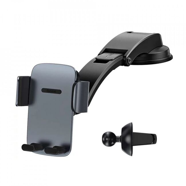 Suport telefon auto ventilatie, bord Baseus, cenusiu, SUYK010014