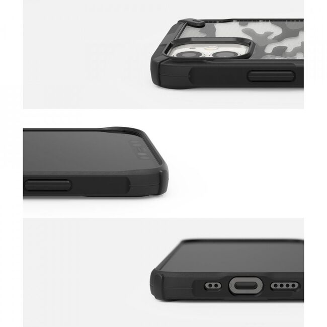 Husa iphone 12 mini ringke fusion x design - camo negru