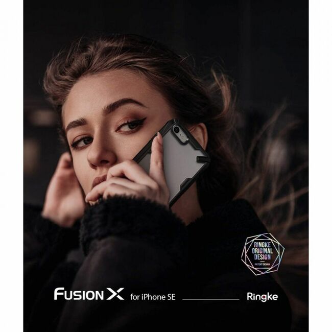 Husa iphone 7 / 8 / se 2 / se 2020 ringke fusion x - negru
