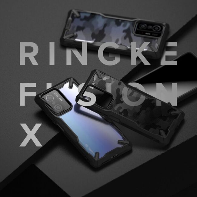 Husa xiaomi 11t / 11t pro ringke fusion x design - camo negru