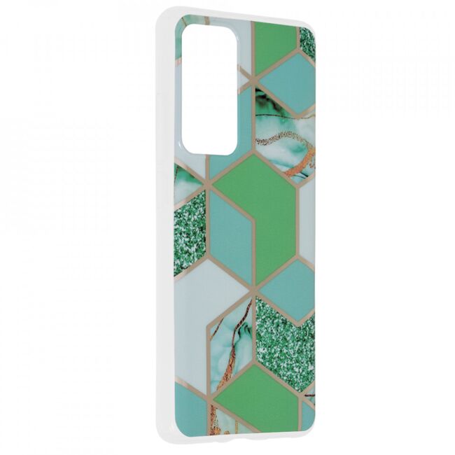 Husa xiaomi 12 marble series, techsuit - green hex