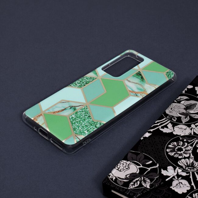 Husa xiaomi 12 marble series, techsuit - green hex
