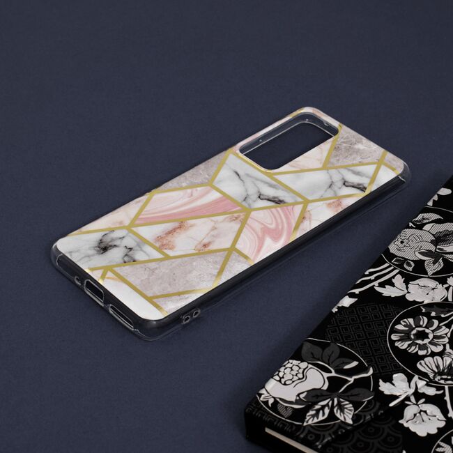 Husa xiaomi 12 marble series, techsuit - pink hex