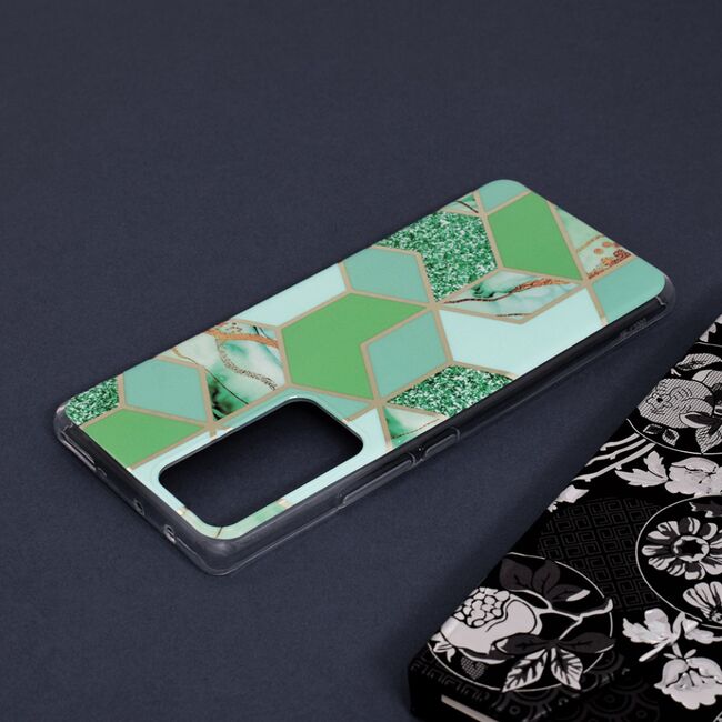Husa xiaomi 12 pro marble series, techsuit - green hex