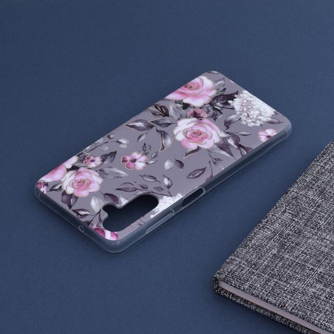 Husa samsung galaxy a13 5g marble series, techsuit - bloom of ruth gray