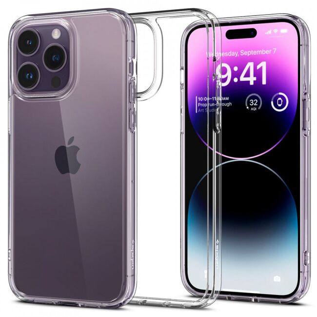 Husa iphone 14 pro max spigen ultra hybrid - clear