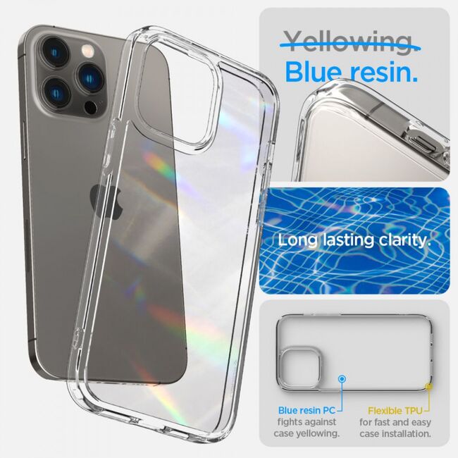 Husa iphone 14 pro max spigen ultra hybrid - clear