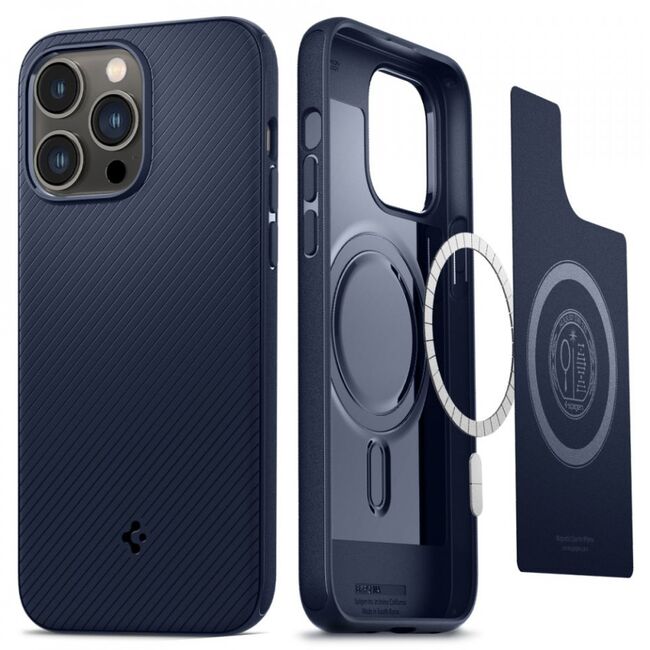 Husa iphone 14 pro spigen mag armor - navy blue