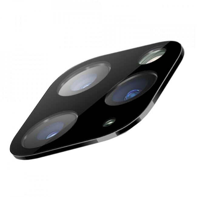 Folie iphone 11 pro / 11 pro max, metal camera glass, lito - negru