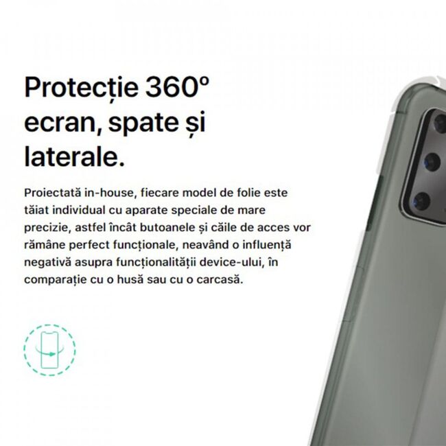 Folie iphone 11 pro, regenerabila + case friendly, alien surface - transparent