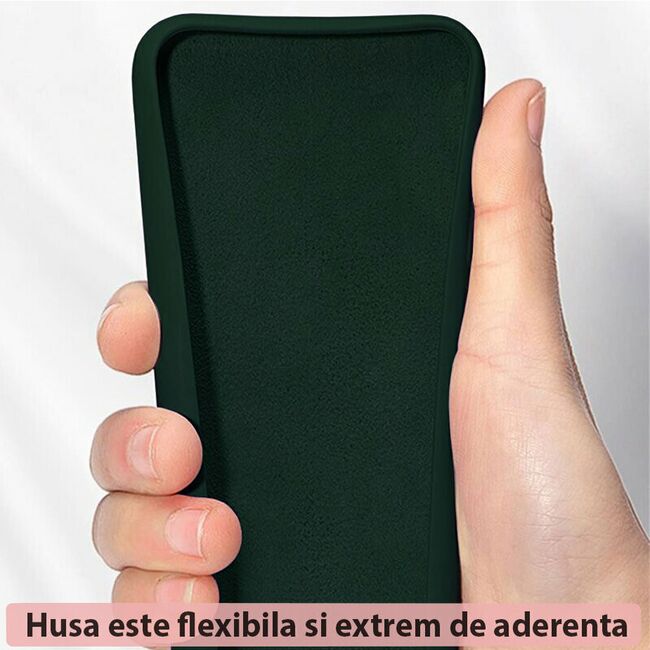 Husa huawei nova y90 din silicon moale, techsuit soft edge - verde inchis