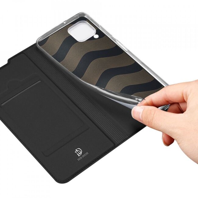 Husa huawei p40 lite tip carte, skin pro dux ducis - negru