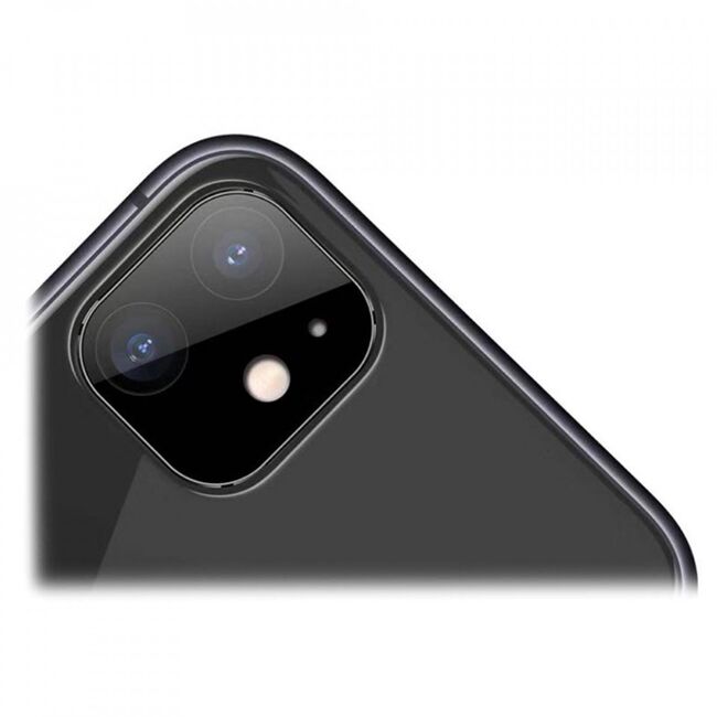 Folie iphone 12 mini / iphone 11, metal camera glass, lito - negru