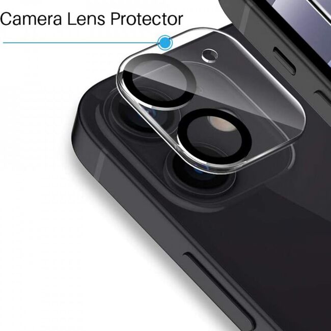 Folie iphone 12 mini / iphone 11, s+ camera glass, lito - black/transparent
