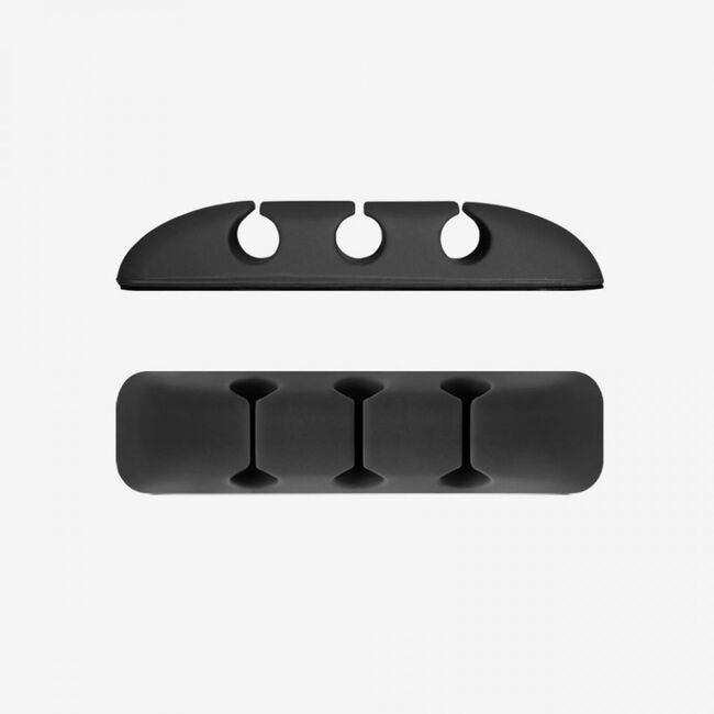 [Pachet 4x] Organizator cabluri Ringke Silicone One Color Autoadeziv Pentru Birou - ACOR0002 - Black