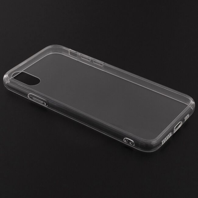 Husa iphone x / xs, din silicon tpu slim, techsuit - transparent