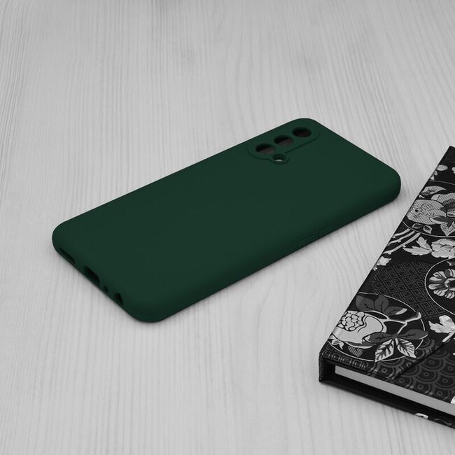 Husa oneplus nord ce 5g din silicon moale, techsuit soft edge - dark green