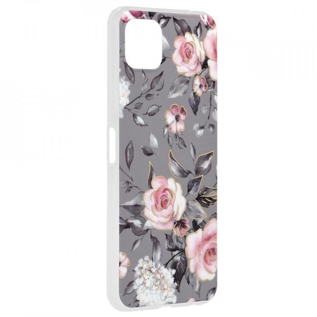 Husa samsung galaxy a22 5g marble series, techsuit - bloom of ruth gray