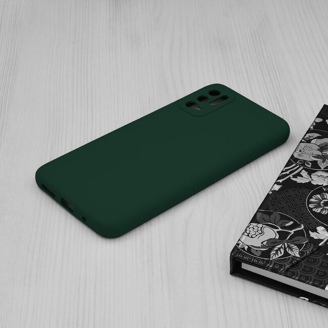 Husa xiaomi redmi note 10 5g din silicon moale, techsuit soft edge - dark green