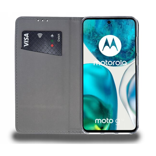 Husa pentru Motorola Moto G52 / G82 Wallet tip carte, navy blue