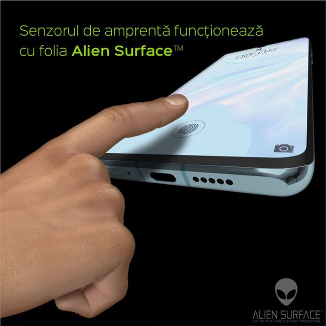 Folie huawei p30 pro, regenerabila + case friendly, alien surface - transparent