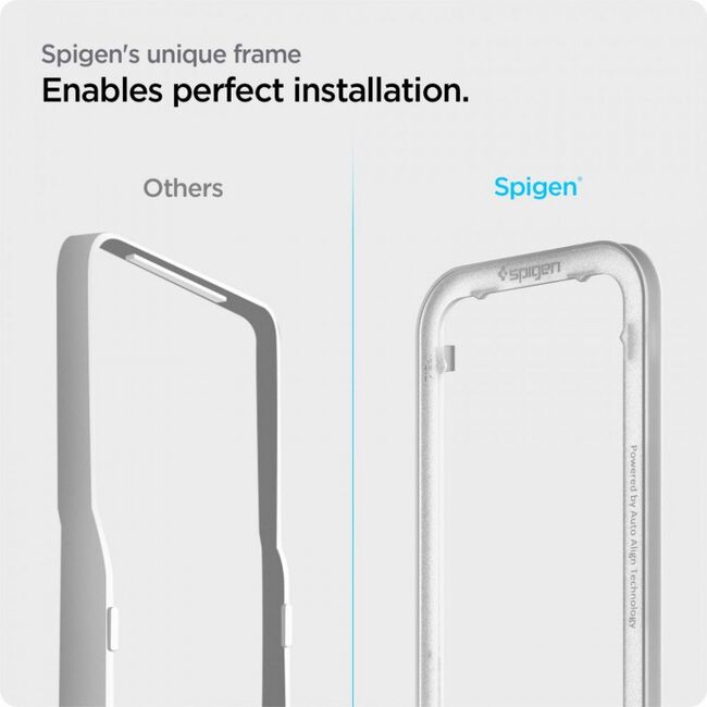 Folie sticla iphone 13 / 13 pro / iphone 14, alm glas (2xpack) spigen - negru