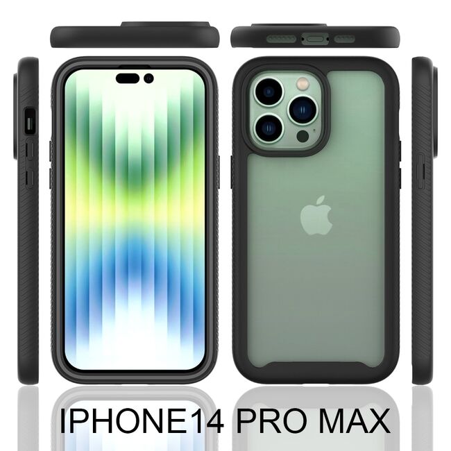 Pachet 360: Husa cu folie integrata pentru iPhone 14 Pro Max Defense360 - negru