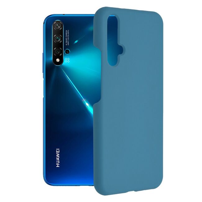 Husa huawei nova 5t / honor 20 din silicon moale, techsuit soft edge - denim blue