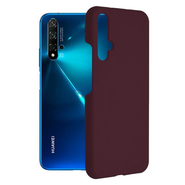 Husa huawei nova 5t / honor 20 din silicon moale, techsuit soft edge - plum violet