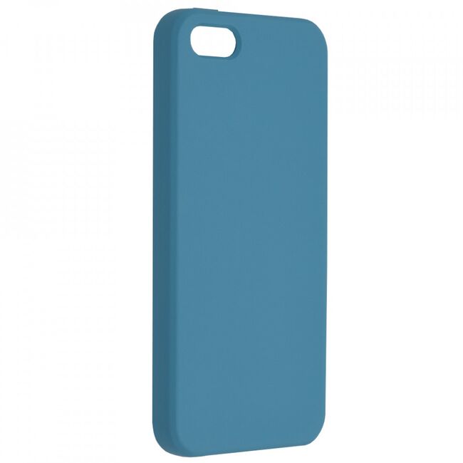 Husa iphone 5 / 5s din silicon moale, techsuit soft edge - denim blue