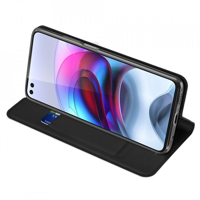 Husa motorola moto edge s / moto g100 tip carte, skin pro dux ducis - negru