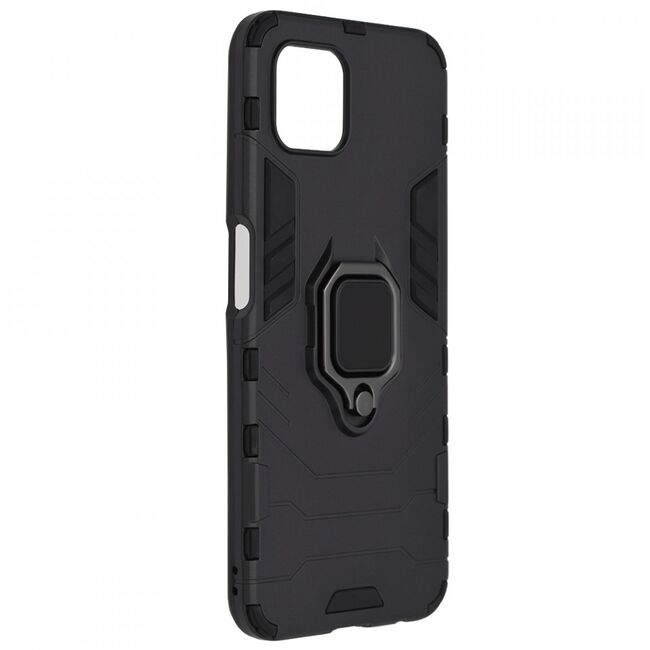 Husa oppo reno 4 z cu inel, techsuit silicone shield - negru