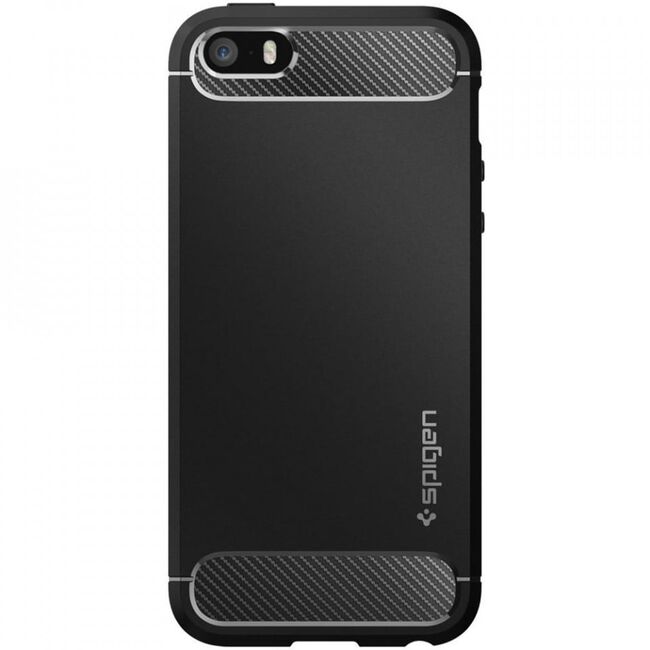 Bumper iphone 5 / 5s / se, rugged armor spigen - negru