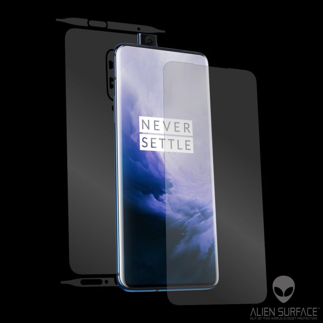 Folie 360° oneplus 7 pro [ecran+margini+spate] alien surface - transparent