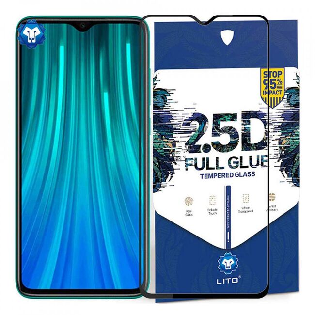Folie de sticla xiaomi redmi note 7, 2.5d fullglue lito - negru
