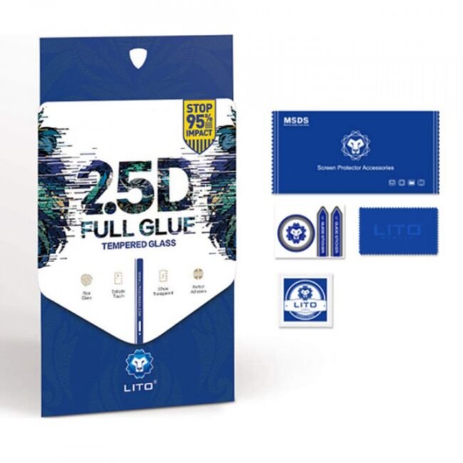 Folie de sticla xiaomi redmi note 7, 2.5d fullglue lito - negru