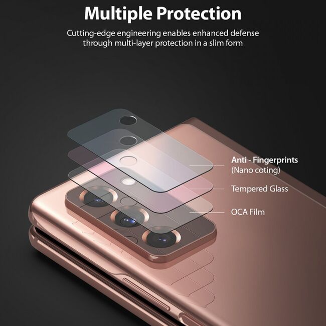 Folie samsung galaxy z fold 2, idgl camera glass (3 pack), ringke - clear