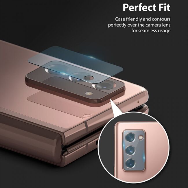 Folie samsung galaxy z fold 2, idgl camera glass (3 pack), ringke - clear