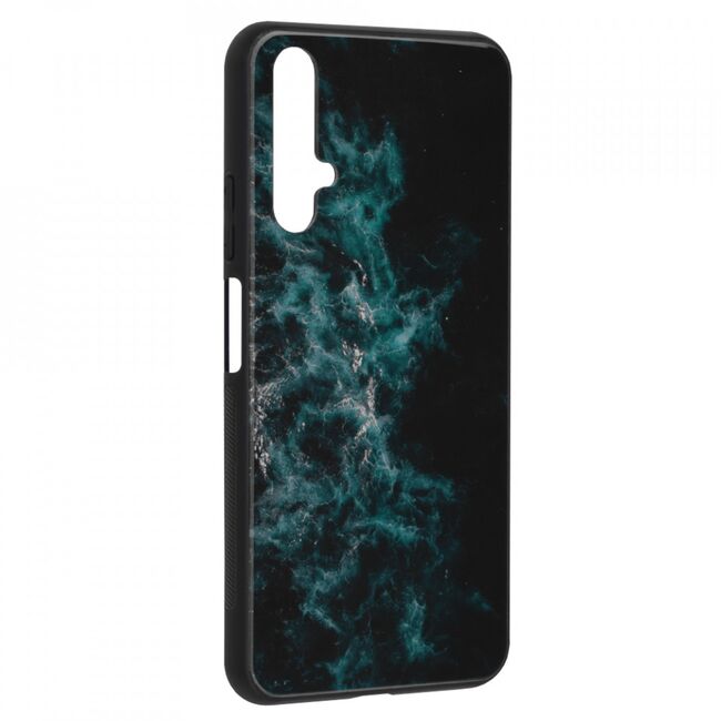 Husa huawei nova 5t / honor 20 cu sticla securizata, techsuit glaze - blue nebula