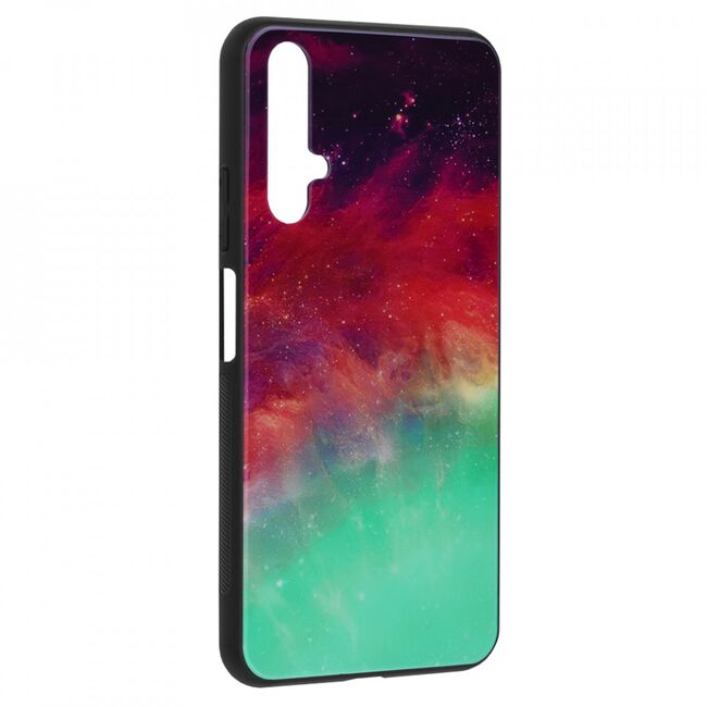 Husa huawei nova 5t / honor 20 cu sticla securizata, techsuit glaze - fiery ocean