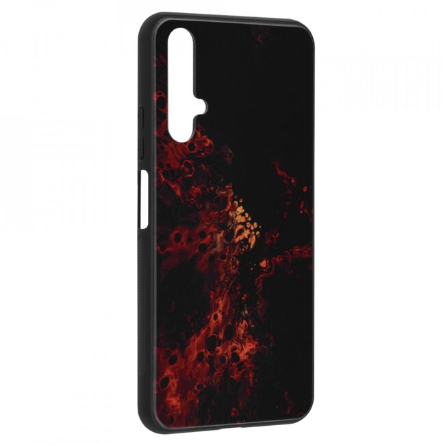 Husa huawei nova 5t / honor 20 cu sticla securizata, techsuit glaze - red nebula
