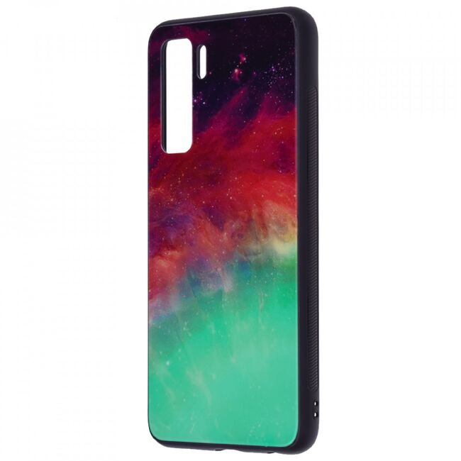 Husa huawei p40 lite 5g cu sticla securizata, techsuit glaze - fiery ocean