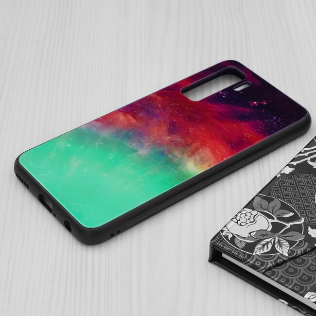 Husa huawei p40 lite 5g cu sticla securizata, techsuit glaze - fiery ocean