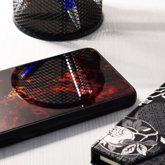 Husa huawei p40 lite 5g cu sticla securizata, techsuit glaze - red nebula
