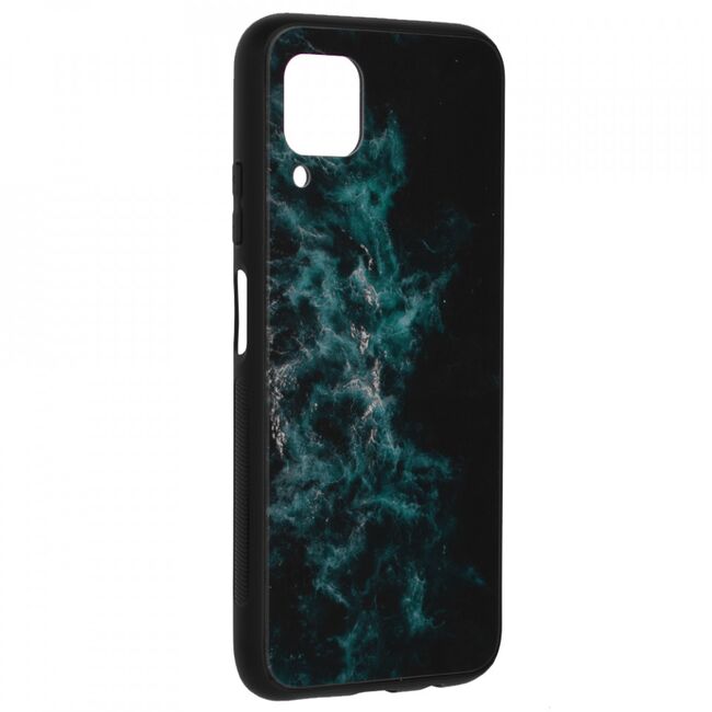 Husa huawei p40 lite cu sticla securizata, techsuit glaze - blue nebula