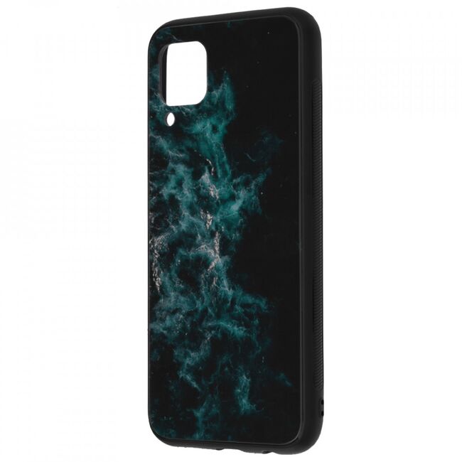 Husa huawei p40 lite cu sticla securizata, techsuit glaze - blue nebula